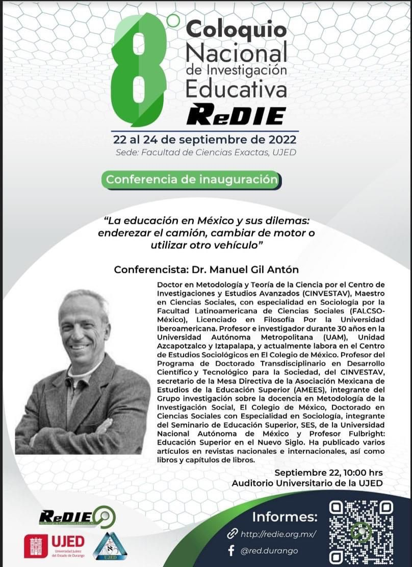 Conferencia: La educación en México y sus dilemas. Dr. Manuel Gil Antón