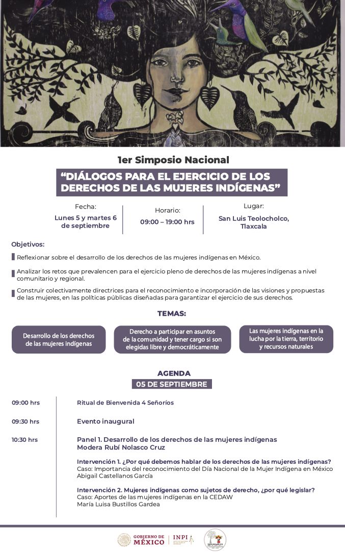 1er Simposio Nacional: Diálogos para el ejercicio de los derechos de las mujeres indígenas