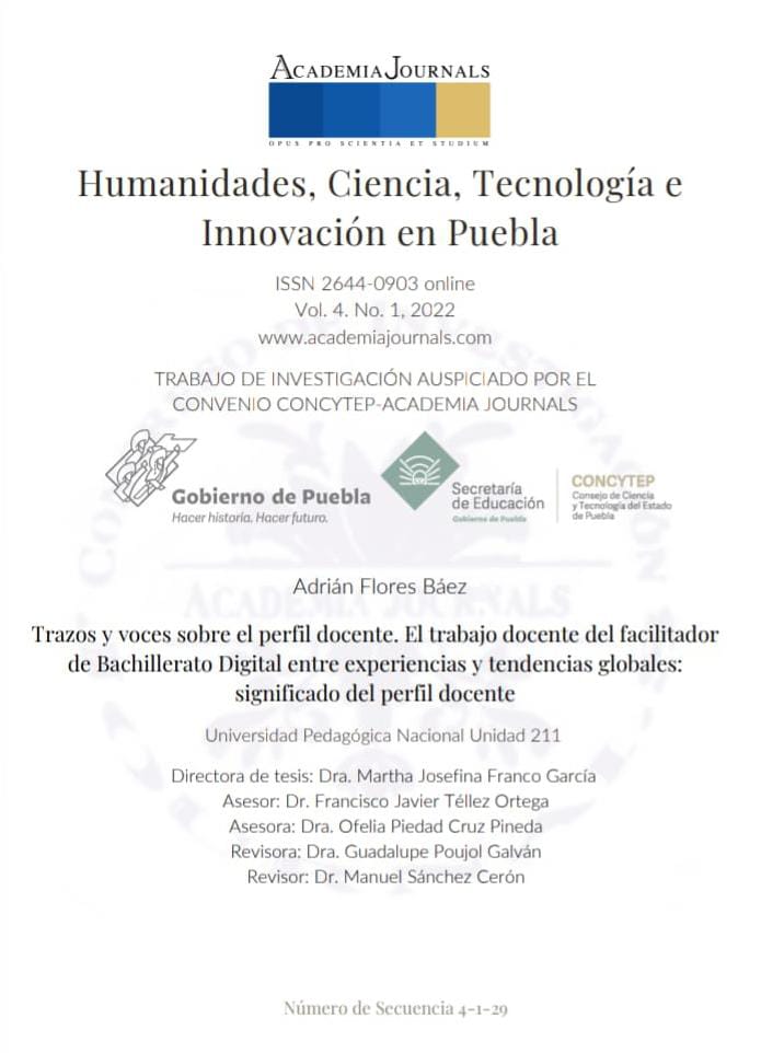 Tesis doctoral de Adrián Flores Báez, egresado del DIIE de la UPN 211 Puebla, es publicada por CONCYTEP-Academia Journals